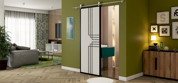 sliding bathroom door installation in Garden Grove